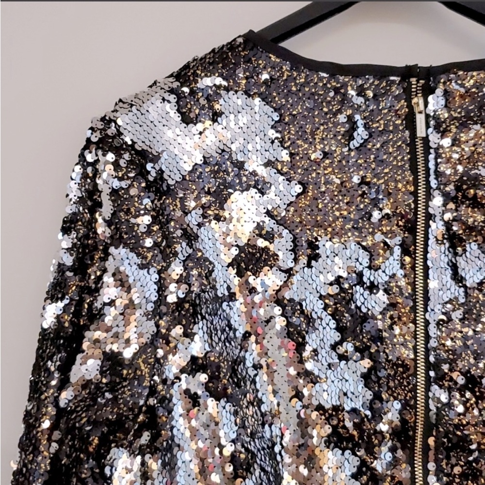 Tahari Metalic Sequin Dress
